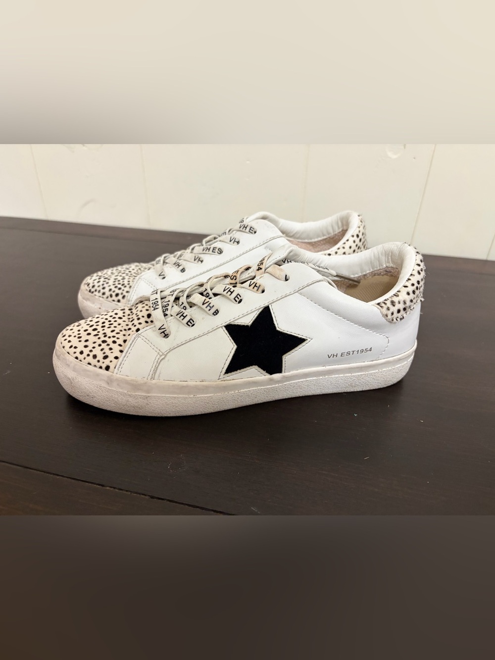 Vintage Havana Forever Size 8  Wild Cheetah Star Sneakers Calf Hair Women